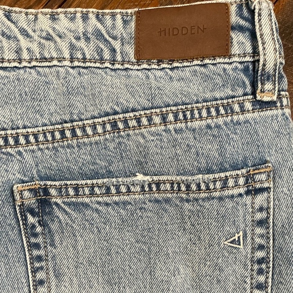 HIDDEN Jeans High Rise Distressed Straight Women’s Size 29 Light Wash Button Fly - Picture 9 of 12